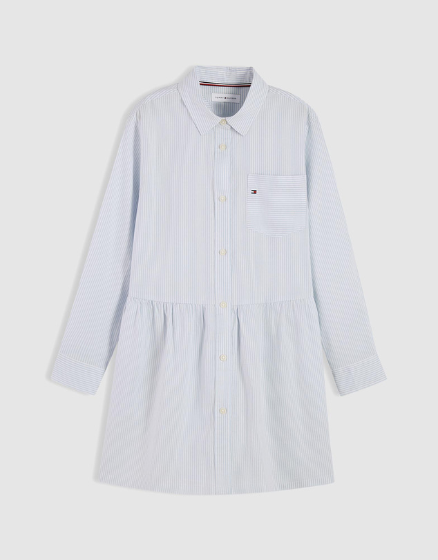 Tommy Hilfiger - Essential Patch Pocket Oxford Shirt Dress - Kids