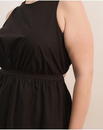 Atmos&Here Curvy - Isobel Cotton Midi Dress With Cutout