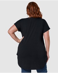 Indigo Tonic - Jacinta Longline V Neck Tee
