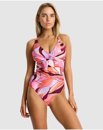 Sea Level Australia - Neon Wave Cross Front Multifit One Piece