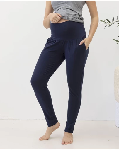 Angel Maternity - Eden Ultra Soft Maternity Lounge Pants in Navy Bamboo