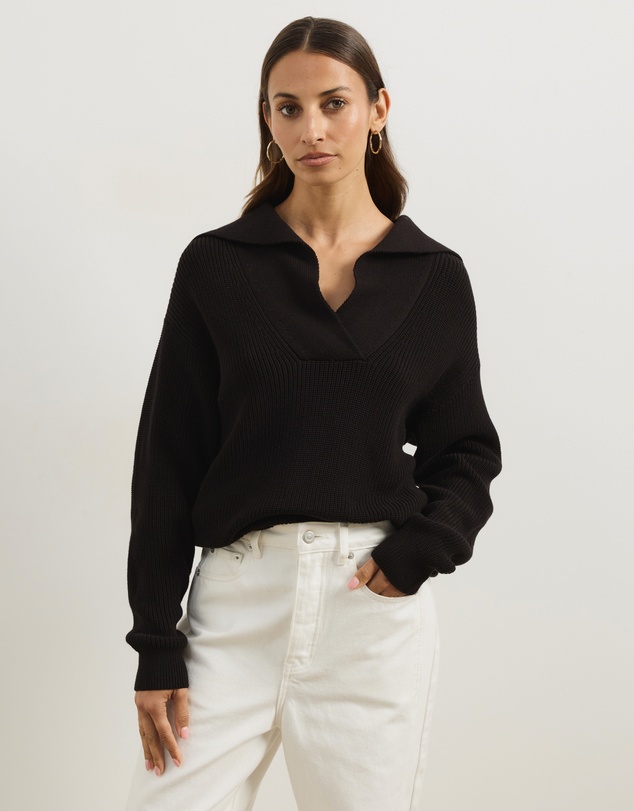 Atmos&Here - Natalie Oversized V-Neck Knit Jumper