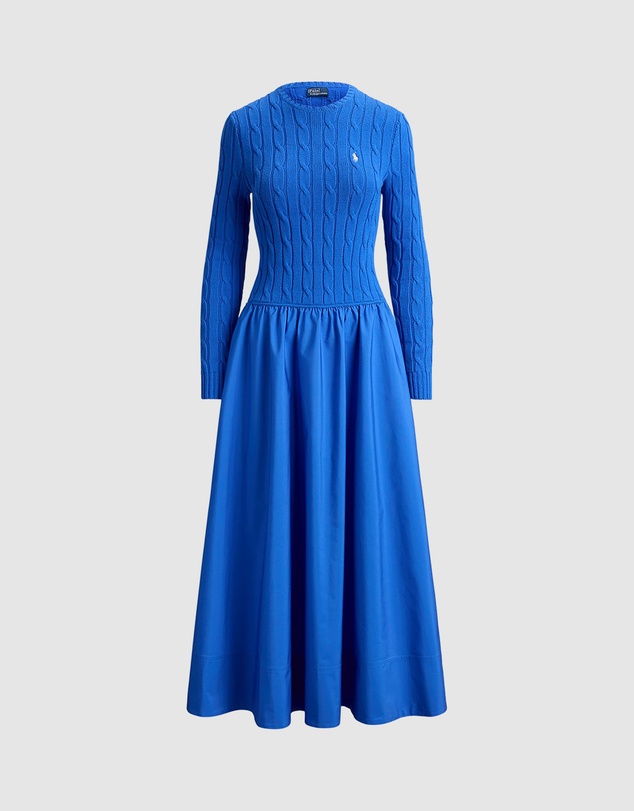 Polo Ralph Lauren - Cable-Knit Bodice Cotton Dress