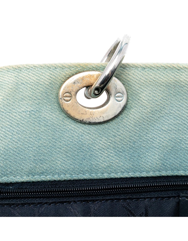 Pre-Loved by Azura Reborn - Pre-Loved Large Denim Cannage Acrylic Handles Lady Dior
