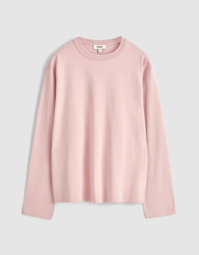 COS - Relaxed Jersey Interlock LS T-Shirt