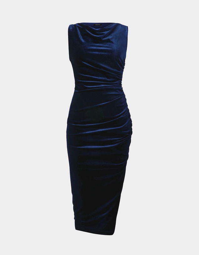 Forcast - Cory Draped Midi Dress