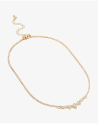 Lovisa - Silver Cubic Zirconia Pear Shaped Pendants Necklace