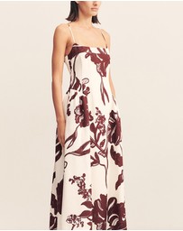Shona Joy - Emmett Square Neck Panelled Midi Dress