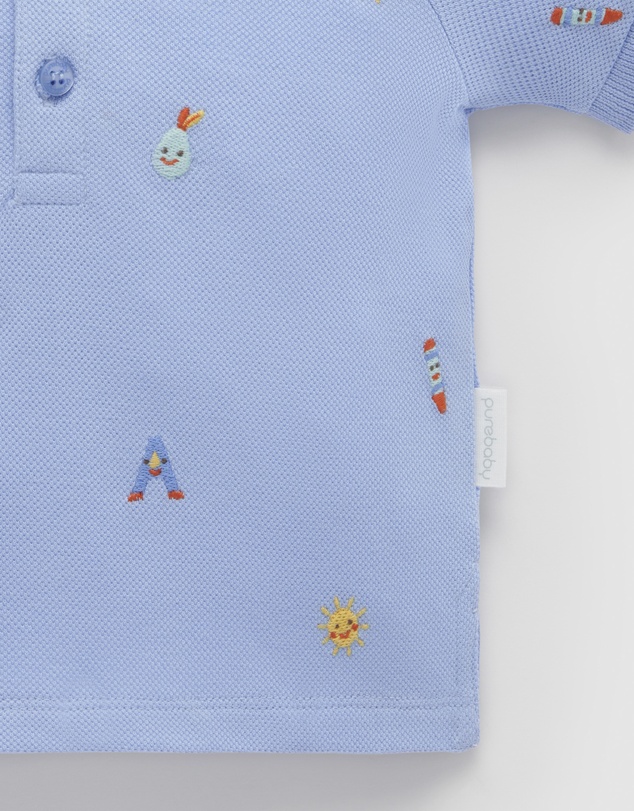 Purebaby - Alphabet Polo -Kids-Babies