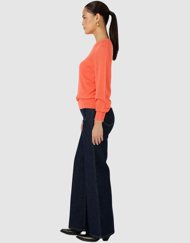 SACHA DRAKE - Long Sleeve Ripple Knit Top