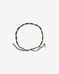 Michael Hill - Brown Cord Bead Bracelet in 10kt Yellow Gold