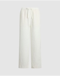 Polo Ralph Lauren - Linen Drawstring Straight-Leg Pants