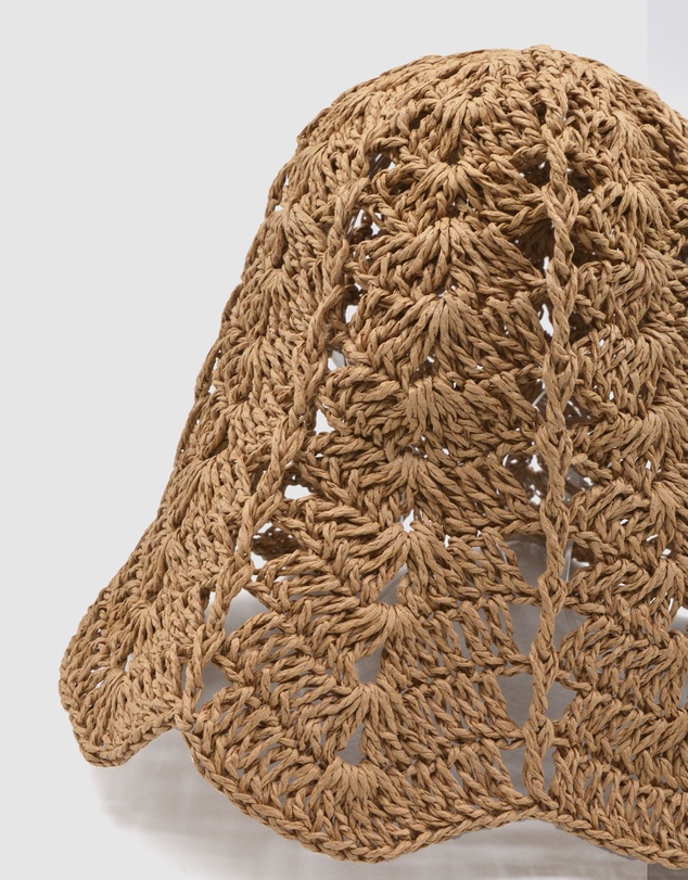 FORD MILLINERY - Daisy Crochet Bucket Hat (tan)