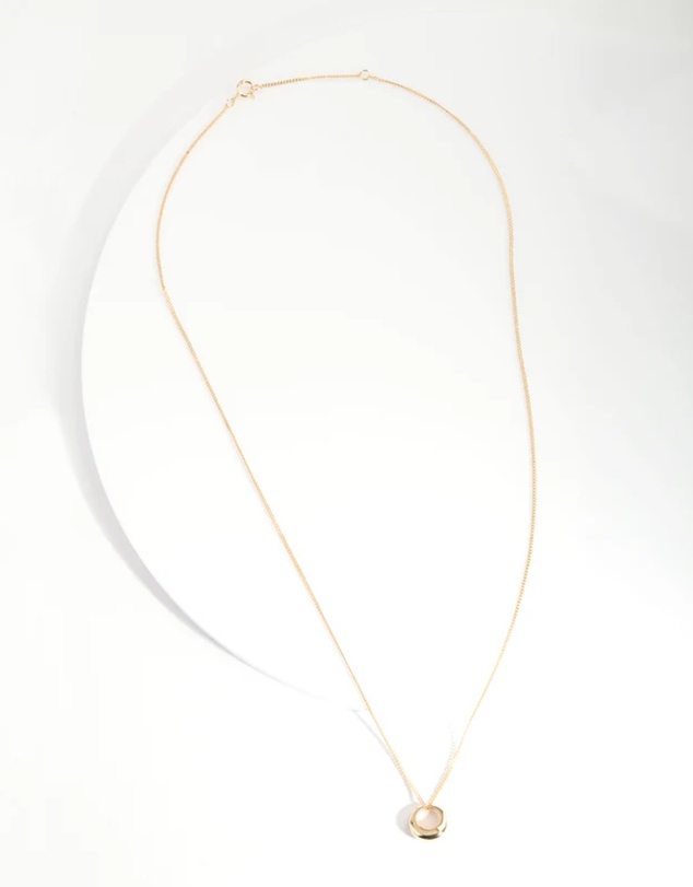 Lovisa - Gold Plated Sterling Silver Organic Open Circle Necklace