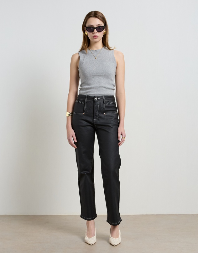 DRICOPER DENIM - Betzy Coated Black High Jeans