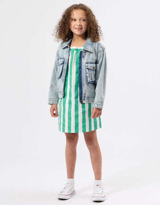 Goldie + Ace - Happy Stripe A-Line Dress - Babies-Kids