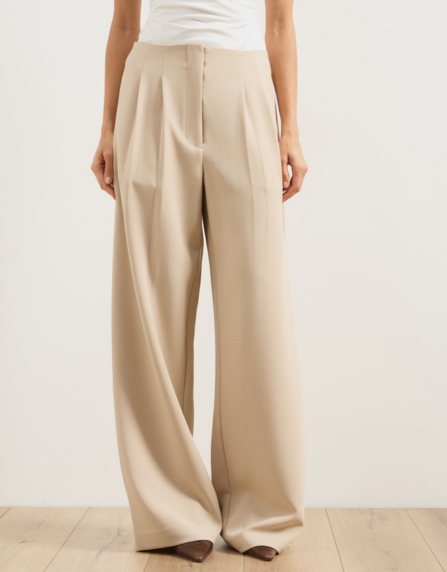 Atmos&Here - Jade High Rise Tailored Pants With Pleats