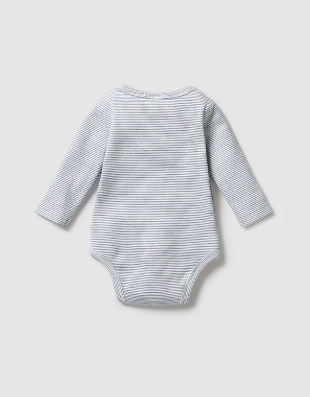Wilson & Frenchy - Organic Stripe Rib Long Sleeve Bodysuit - Babies