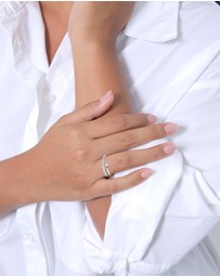 Elli Jewelry - Ring Zirconia Arrow 925 Sterling Silver