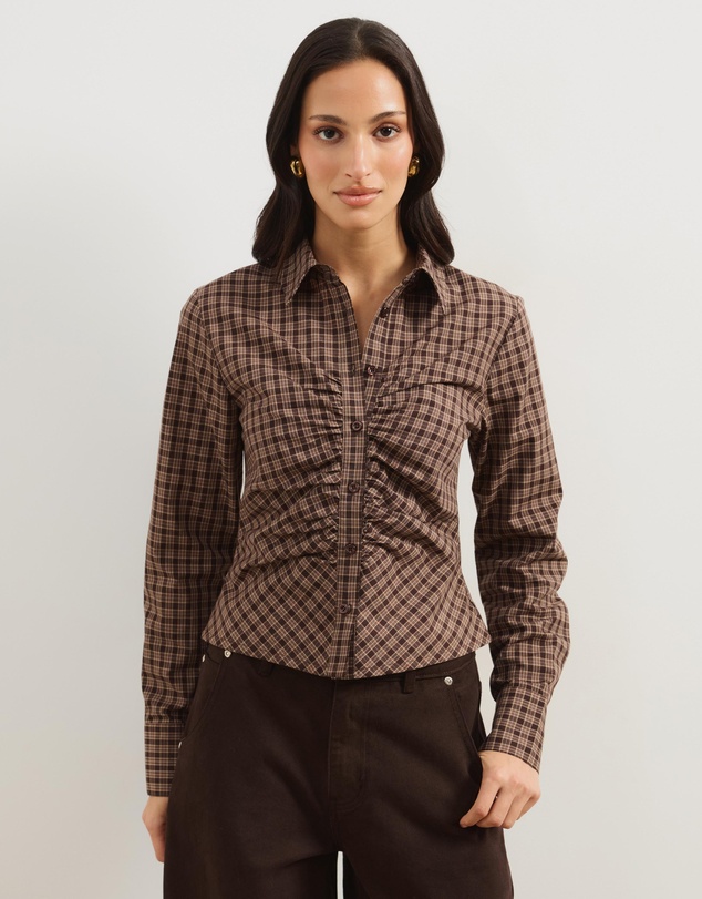 Atmos&Here - Maura Gathered Front Shirt