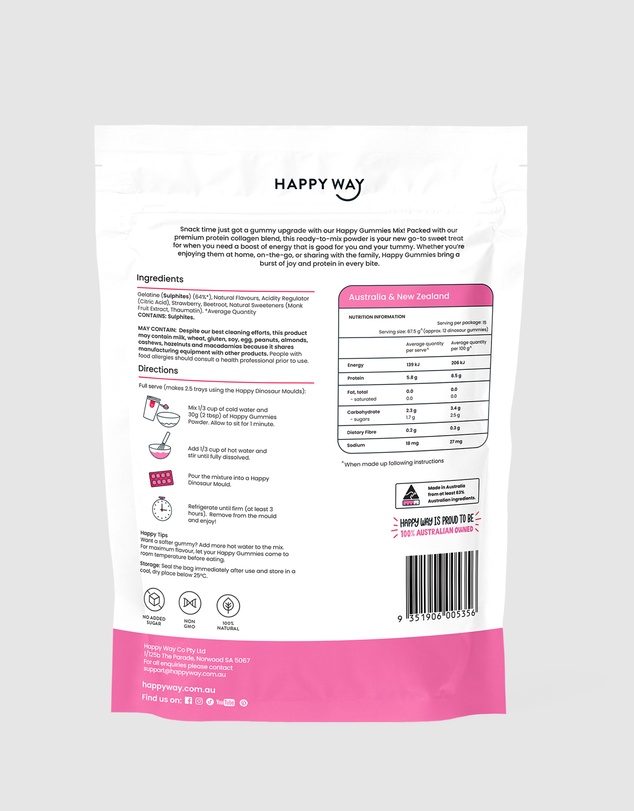 Happy Way - Strawberry Flavour Happy Gummies Mix
