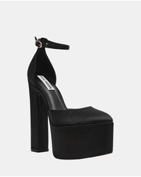 Steve Madden - Selestine Black Satin Heels