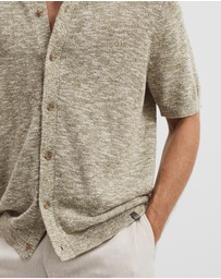 Country Road - Linen Cotton Slub Knit Shirt
