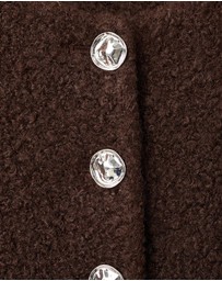 M.N.G - Bouclé Jacket With Jewel Buttons