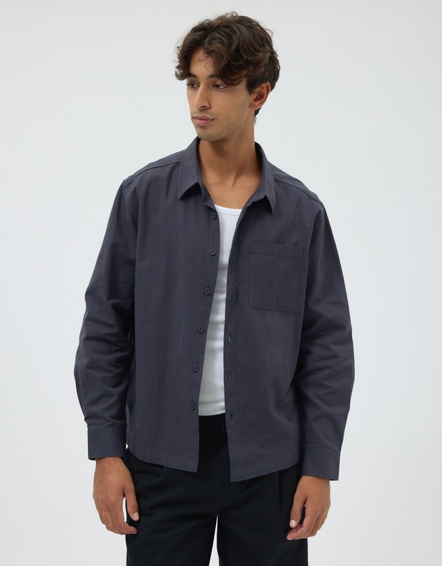 AERE - Boxy Fit Cotton Overshirt