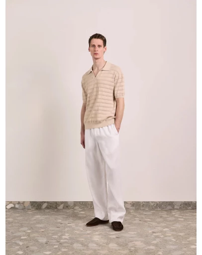 Frescobol Carioca - Rino Cotton Jacquard Wave SS Knit Polo