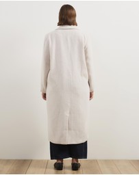 Atmos&Here Curvy - Ally Wool Blend Longline Coat