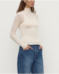 Assembly Label - Nora Merino Wool Layered Turtleneck Top