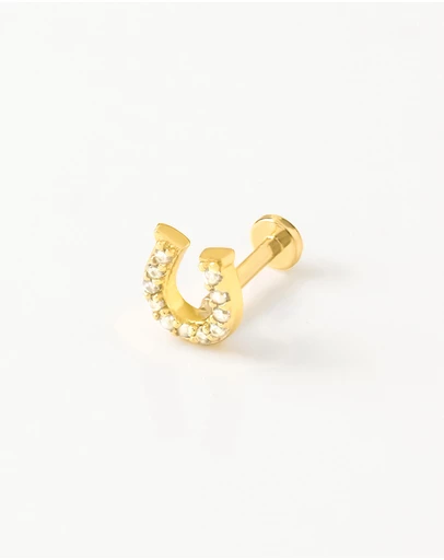 Wanderlust + Co - Lucky Flat Back Earring