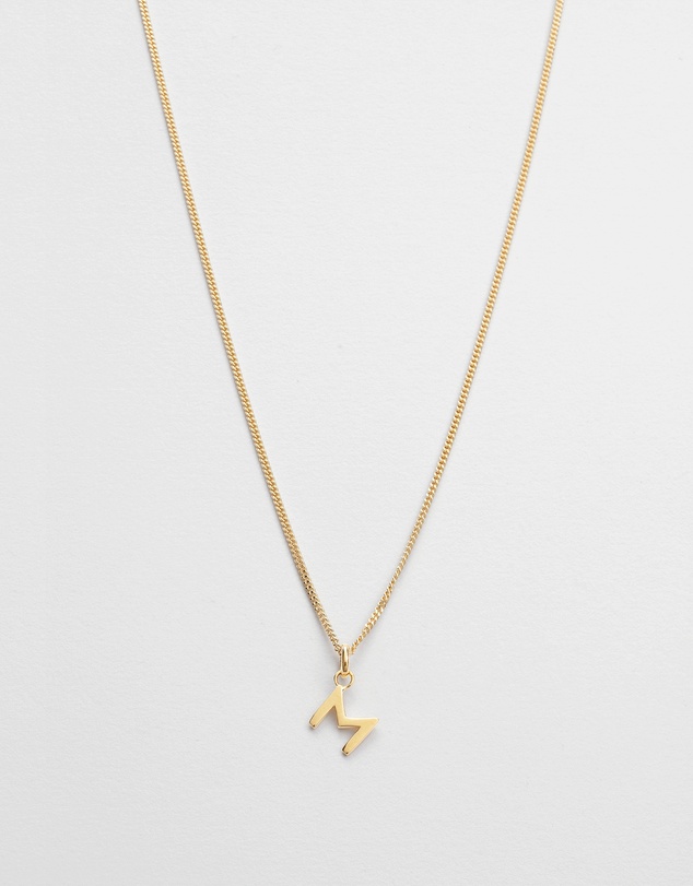 Kirstin Ash - M Outline Initial Necklace
