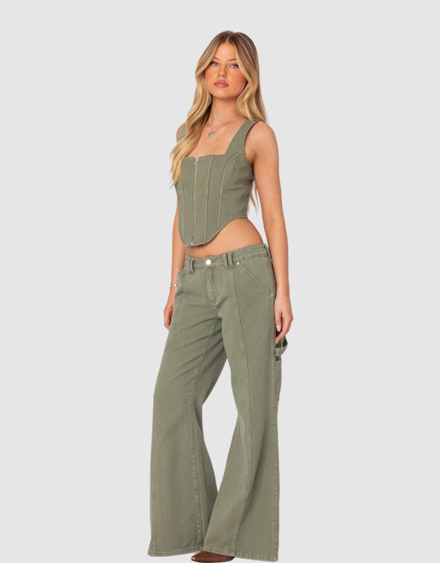 EDIKTED - Lottie Low Rise Washed Carpenter Jeans