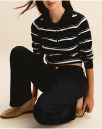 Emme - Navy Straight Trousers