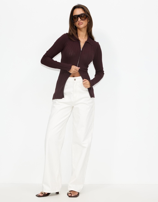 Dazie - Maisie Zip Through Cardigan