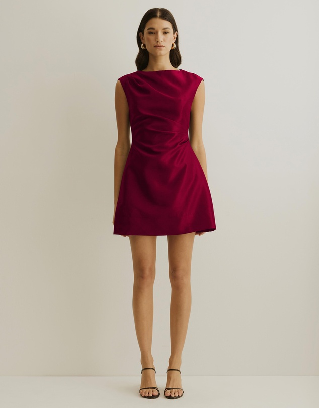 Atmos&Here - Rosie Structured Satin Mini Dress