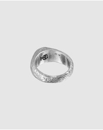 Haze & Glory - ICONIC EXCLUSIVE - Ring Men Blue Agate Signet 925 Sterling Silver