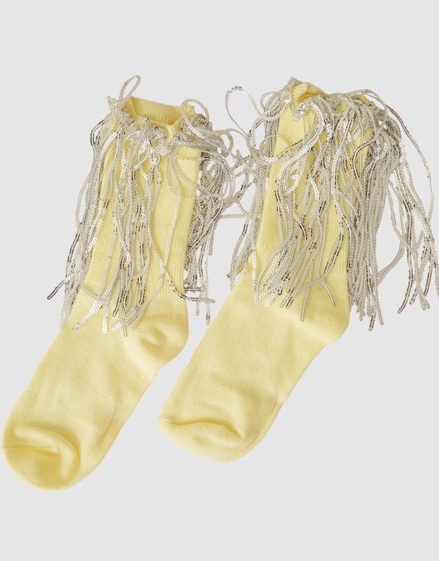 High Heel Jungle - Bowie Cotton Socks With Glitter Fringe