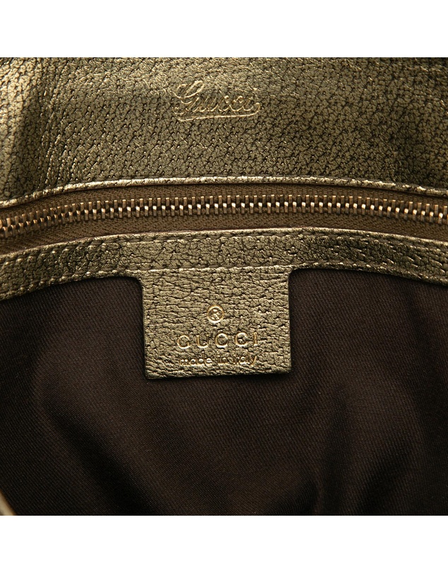Pre-Loved by Azura Reborn - Pre-Loved Metallic Calfskin Metal Bamboo Handbag
