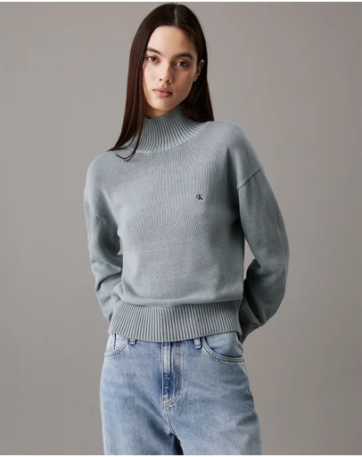 Calvin Klein Jeans - Cotton Mock Neck Jumper