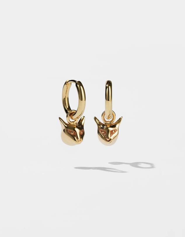 Meadowlark - Cat Charm Earrings