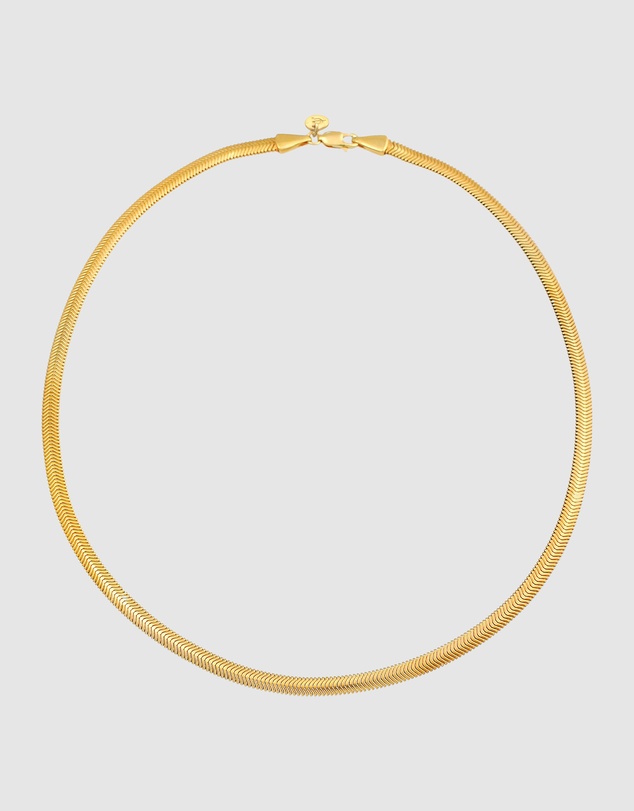 Elli Jewelry - Herringbone Chain Necklace in Gold-Plated 925 Silver