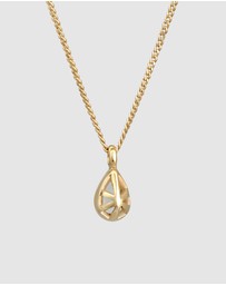 Elli Jewelry - Necklace Drop Pendant Elegant with Moonstone in 925 Sterling Silver Gold Plated