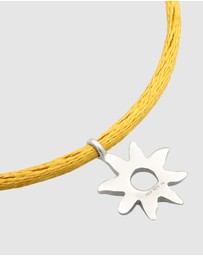 Elli Jewelry - Satin Bracelet with Silver Sunburst Charm