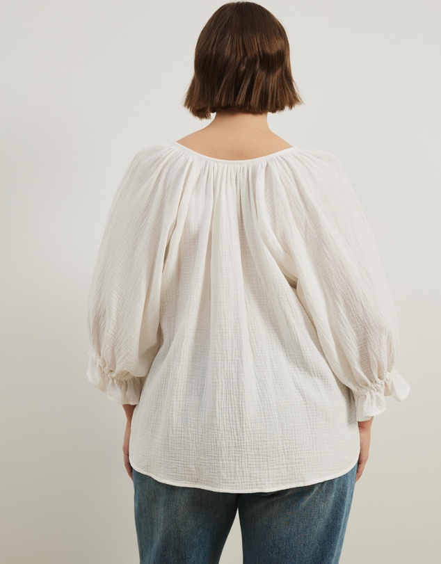 Atmos&Here Curvy - Rosalind Cotton Blouse