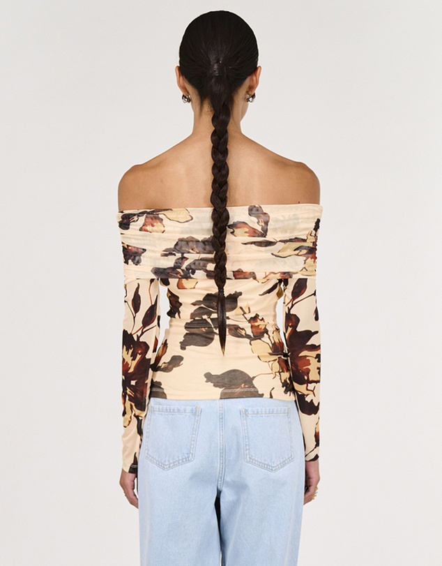 Staple the Label - Romy Off Shoulder Mesh Top