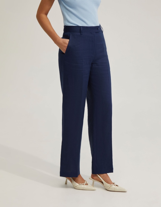 Oxford - Gigi Ajustable Waist Linen Pants