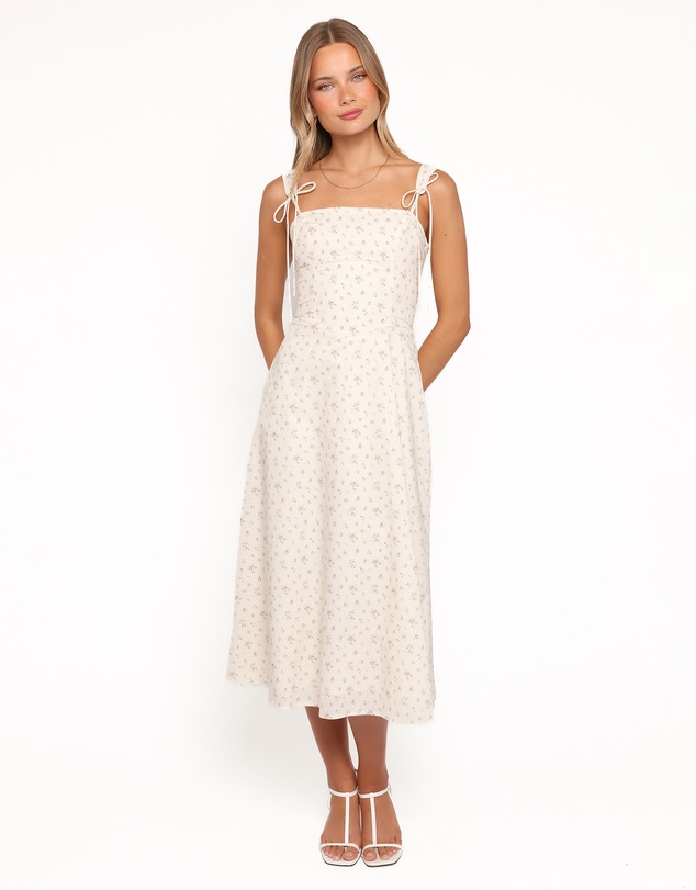 Petal & Pup - Clarissa Midi Dress - White Betty
